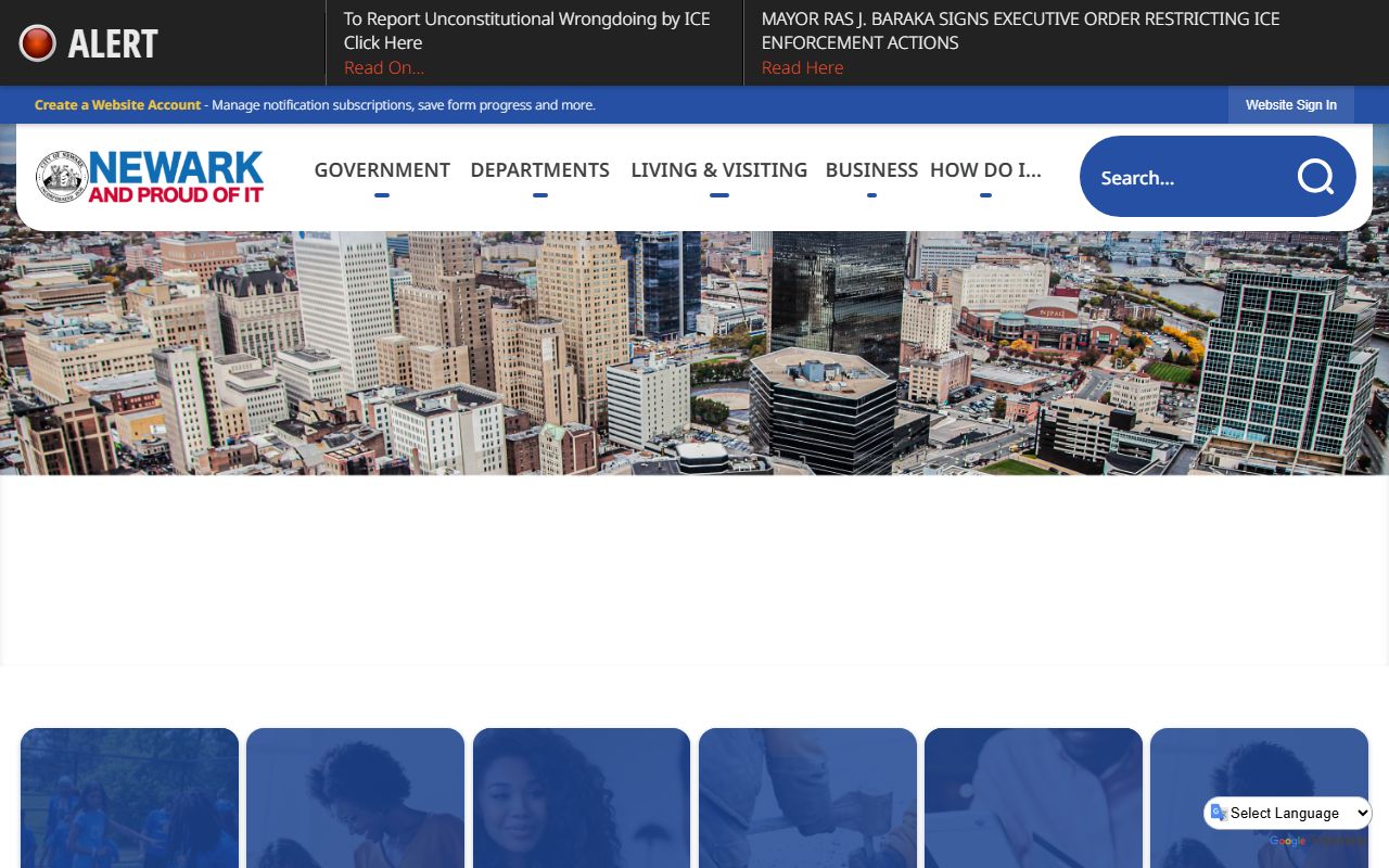 Official City of Newark website for jail roster information