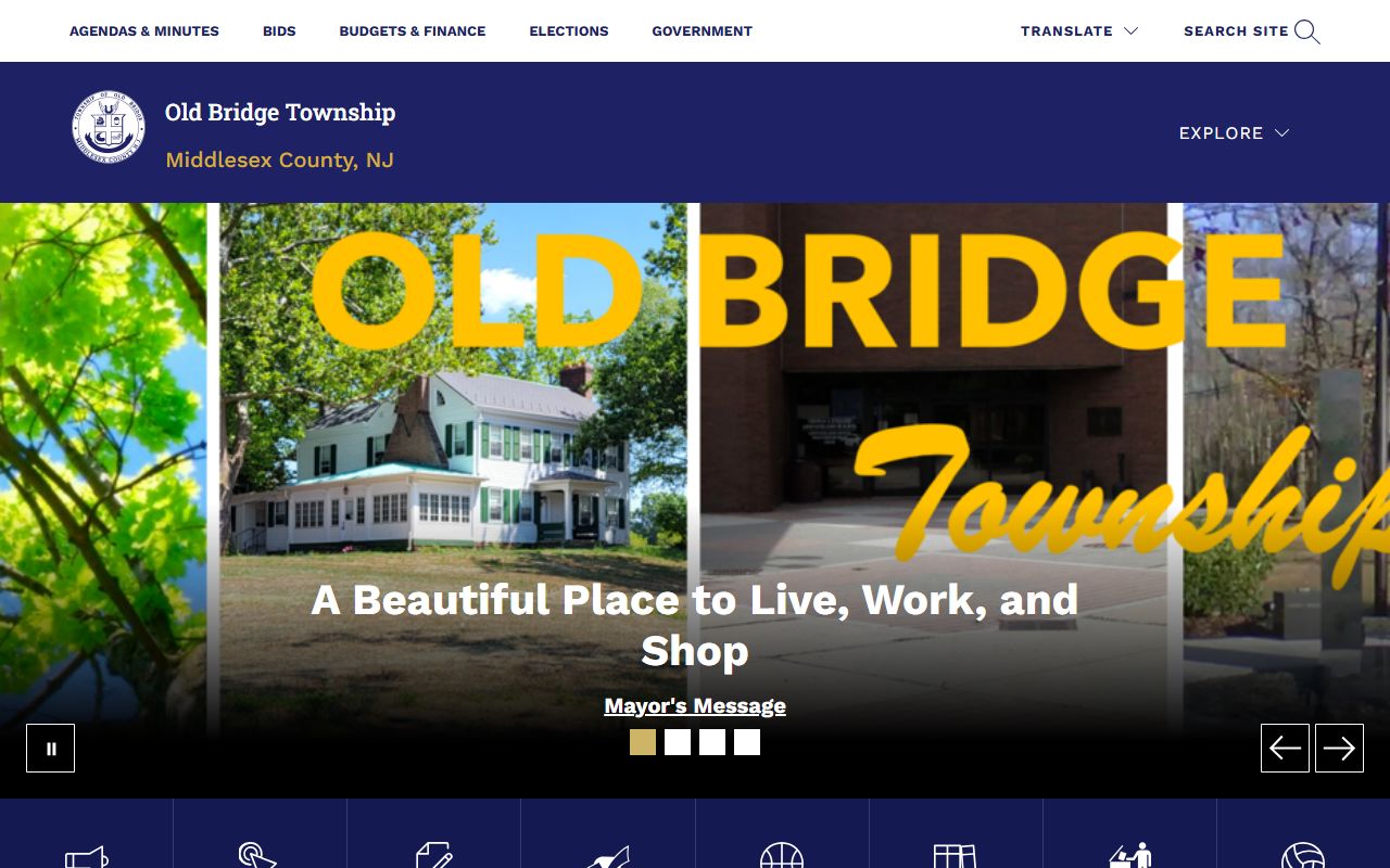 Official Old Bridge Township website with police department and jail roster information