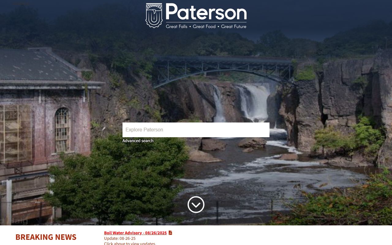 City of Paterson official website for jail roster information