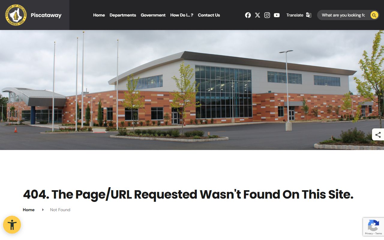 Piscataway Township Police Department page with law enforcement and jail roster resources