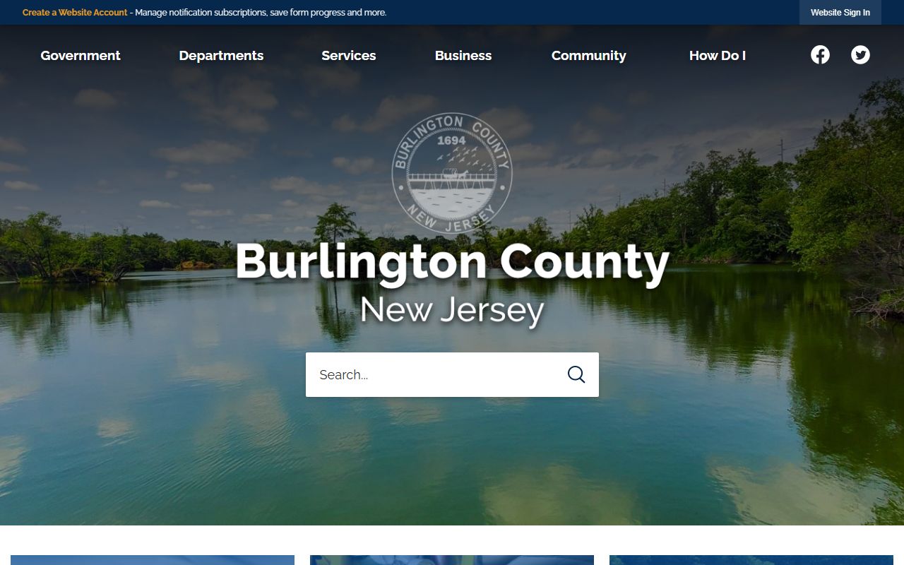 Official Burlington County website for jail roster searches