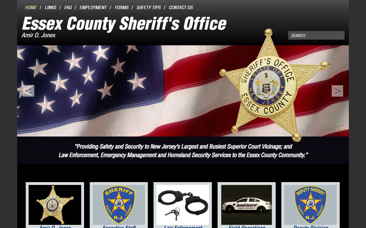 Official Essex County Sheriff website for jail roster searches