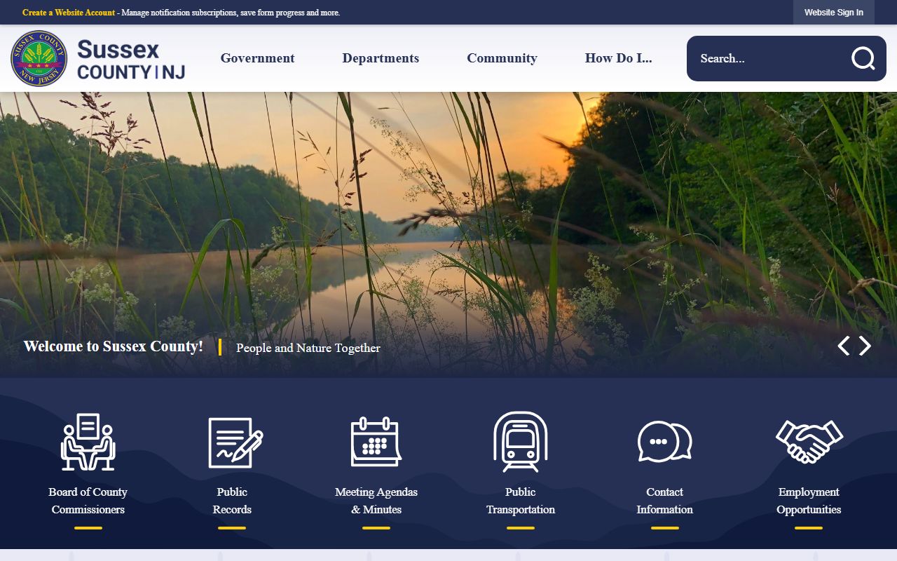 Sussex County official website for jail roster records