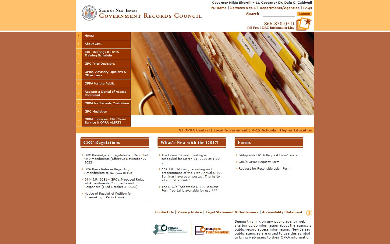 New Jersey Government Records Council for jail roster oversight